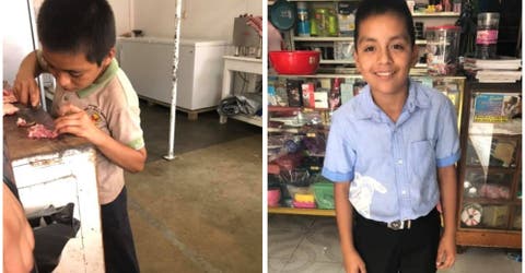 Un niño huérfano de 8 años acude a una carnicería para pedir que le den un trabajo