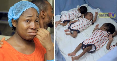 Una humilde madre rompe en llanto al recibir la ayuda que necesitaba tras dar a luz a sus cuatrillizos