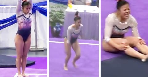 Una terrible lesión que sufre después de un salto la obliga a retirarse de la gimnasia