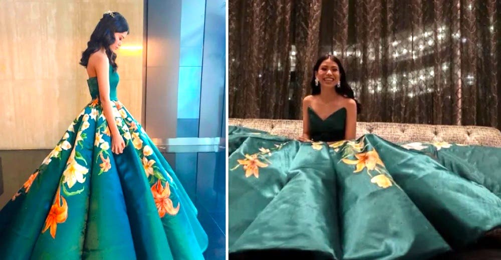 Fabrica, cose y pinta a mano su vestido de graduación y las redes alucinan con el resultado Fabrica, cose y pinta a mano su vestido de graduación y las redes alucinan con el resultado