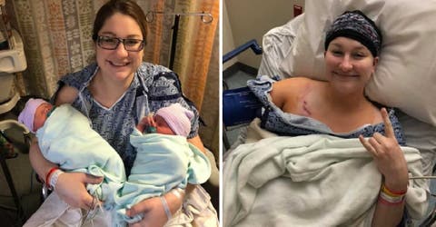 Tras dar a luz a sus gemelos lucha por sobrevivir al ser diagnosticada con cáncer
