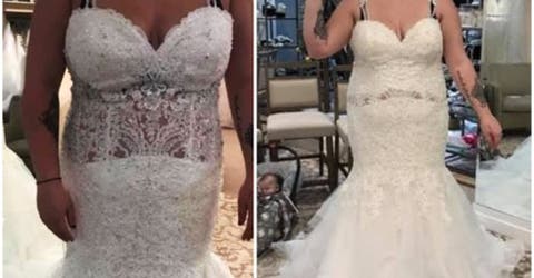 Exhortan a una novia a quemar su «horrible» vestido después de compartir sus fotos en las redes