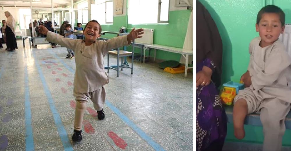 La emotiva reacción de un niño al recibir la prótesis de su pierna y bailar por primera vez La emotiva reacción de un niño al recibir la prótesis de su pierna y bailar por primera vez