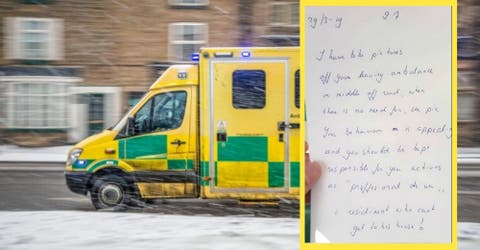Un paramédico publica la indignante nota que le dejaron en la ambulancia para criticarlo