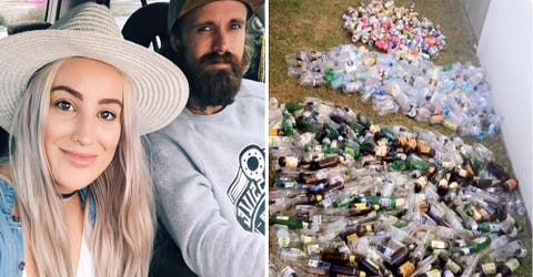Pagan su boda de ensueño en una isla privada con latas de reciclaje