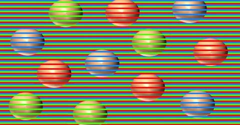 Las esferas que todo el mundo ve de distinto color, pero en realidad son del mismo color