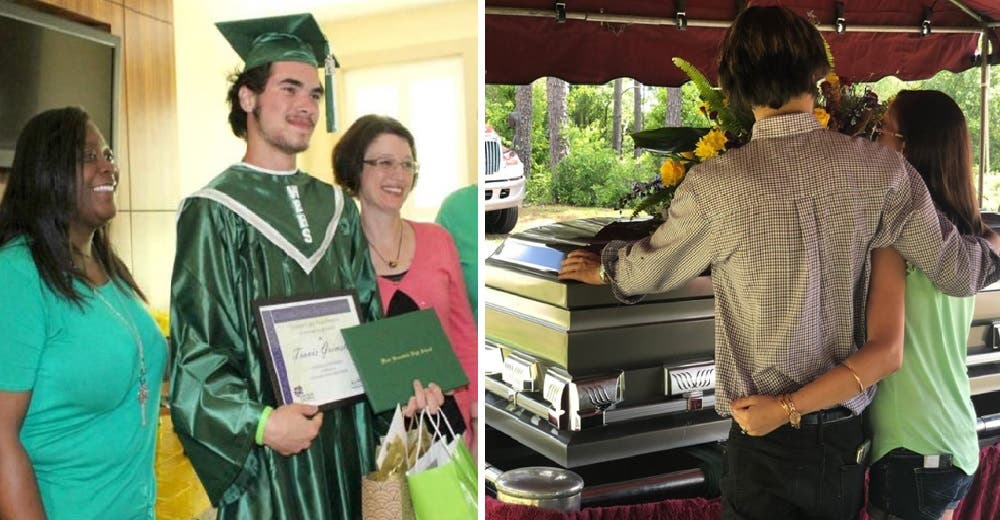 Dos horas antes de perder la vida cumple su sueño de ver a su hijo graduarse