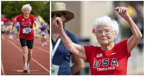 La medallista de 103 años conocida por todos como «Huracán», consigue el oro una vez más