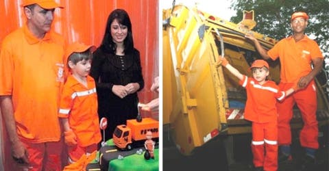 Un niño de 4 años convierte su fiesta de cumpleaños en un homenaje a los recolectores de basura