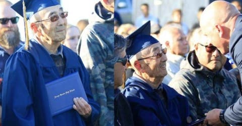 Se gradúa a los 93 años después de verse obligado a abandonar los estudios y a luchar por vivir