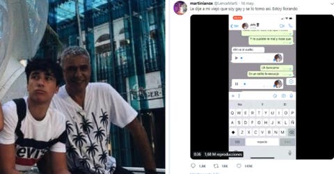 Se atreve a confesarle a su padre que es gay y su respuesta lo hace romper a llorar