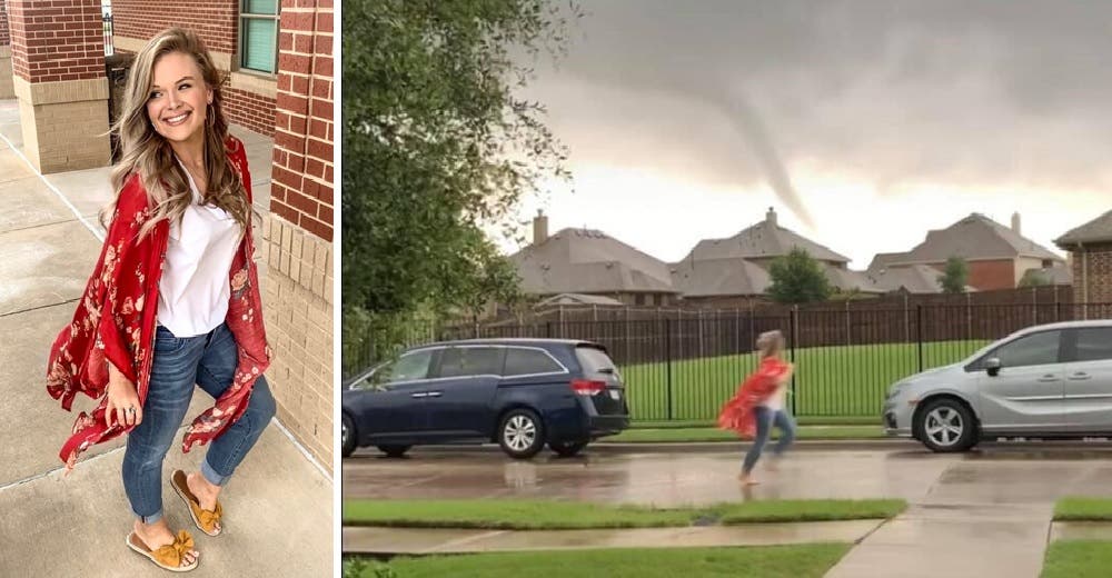 Una maestra corre descalza para salvar a los padres de sus estudiantes del tornado Una maestra corre descalza para salvar a los padres de sus estudiantes del tornado