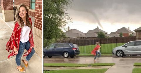 Una maestra corre descalza para salvar a los padres de sus estudiantes del tornado