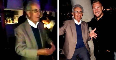 Lleva a su abuelo de fiesta para consolarlo ante la pérdida de su esposa y se hace viral