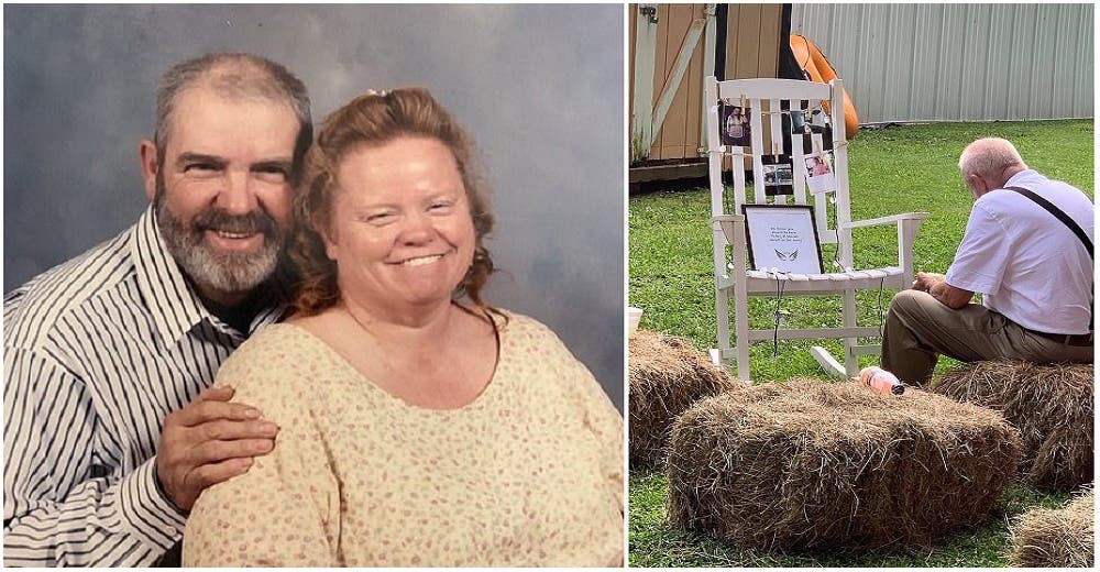 Un afligido abuelito celebra la boda de su nieta rindiéndole homenaje a su esposa fallecida