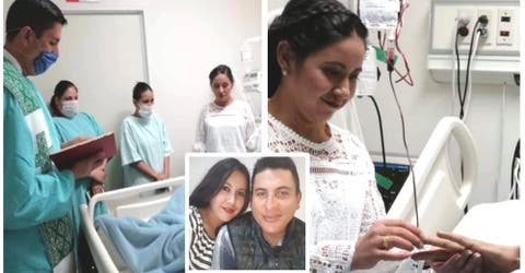 Cumple su último deseo de casarse con su prometida en el hospital y muere 2 horas después