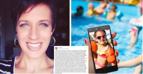 Deja al descubierto a una madre que publicó en las redes fotos junto a su hija en la piscina
