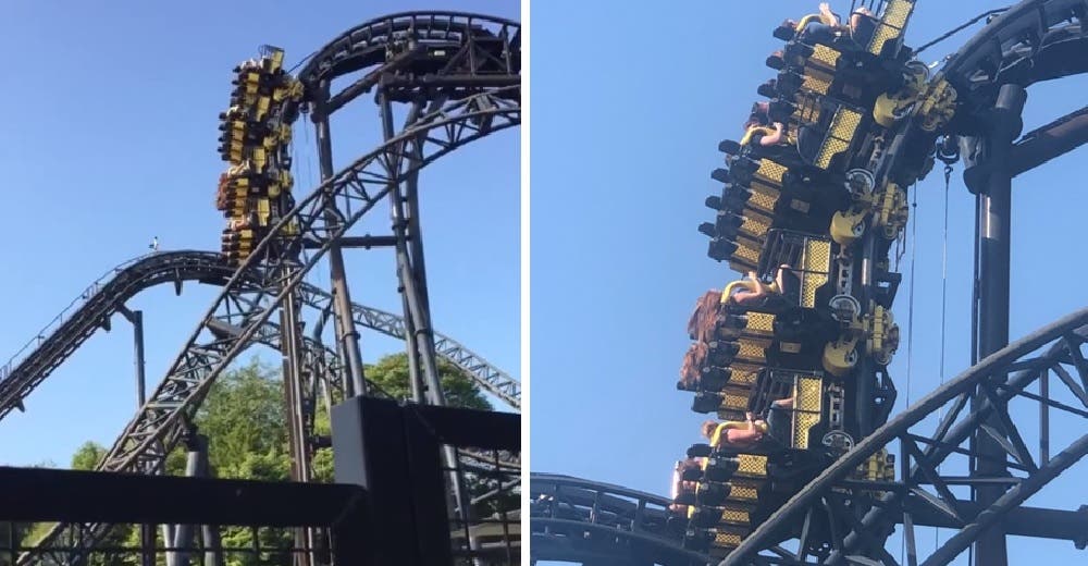 Una enorme montaña rusa deja a docenas de personas a 30 metros de altura tras una falla técnica Una enorme montaña rusa deja a docenas de personas a 30 metros de altura tras una falla técnica