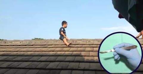 Un niño de 5 años huye del consultorio y sube al techo de la clínica para evitar ser operado