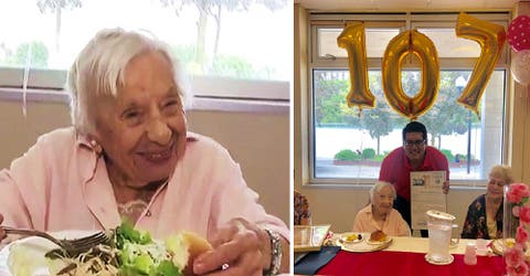 En su cumpleaños número 107 sorprende con el secreto para una larga vida: nunca casarse