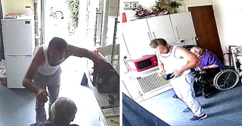 Las cámaras graban cómo un hombre entra a casa de un anciano de 88 años para robarle