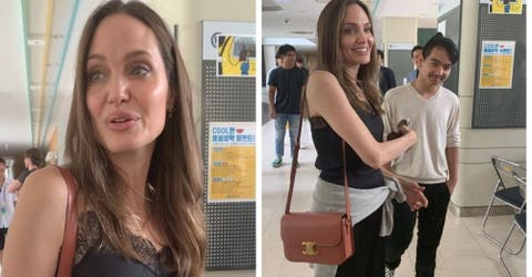 Angelina Jolie rompe en llanto al despedirse de su hijo mayor en su primer día en la universidad