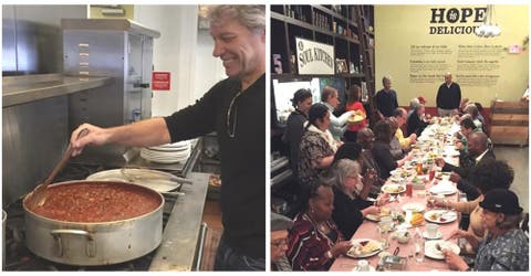 Jon Bon Jovi abre 2 restaurantes en los que ningún cliente tiene que pagar