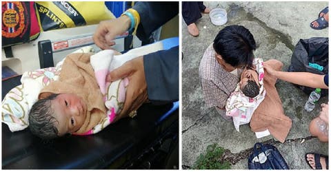 Un transeúnte salva la vida de un bebé recién nacido encontrado en una bolsa