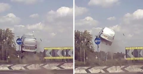 En una transitada vía pisó el acelerador y voló por los cielos hasta caer estrepitosamente