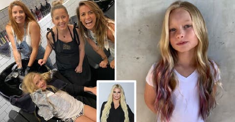 Jessica Simpson es señalada como una mala madre por teñir el cabello de su hija de 7 años