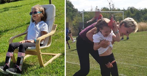 Una escuela niega que una niña con parálisis participe en una carrera con ayuda de su madre