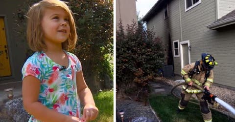 La reacción de una niña de 4 años salva a una familia de un peligroso incendio
