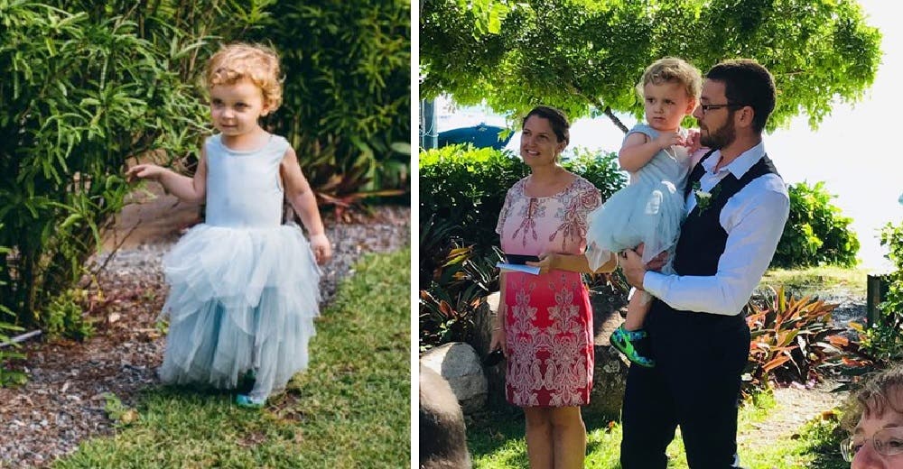 Recibe fuertes críticas al dejar que su hijo de 2 años utilice un elegante vestido para la boda