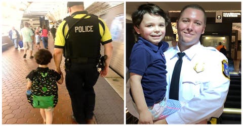 Nada podía calmar a su hijo autista de 4 años en el metro hasta que un policía se les acercó