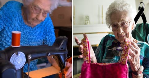 Con más de 100 años se levantaba cada madrugada para coser vestidos a niñas de bajos recursos
