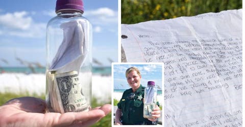 Encuentra la botella que una madre lanzó al mar con las cenizas de su hijo fallecido y una carta