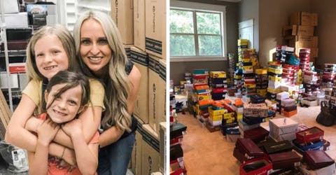 Tres niños motivan a su madre a comprar 1.500 pares de zapatos y su caso se hace viral