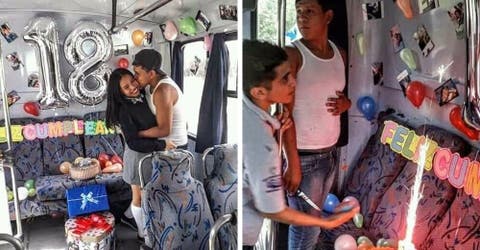 Un conductor decora el interior del autobús para sorprender a su novia y se hace viral