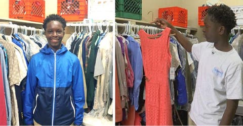 Un niño de 13 años crea un proyecto para que a sus compañeros de clases nunca les falte ropa