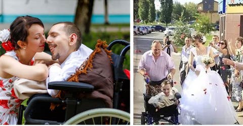 Viaja miles de kilómetros para casarse con un hombre discapacitado que conoció por Internet