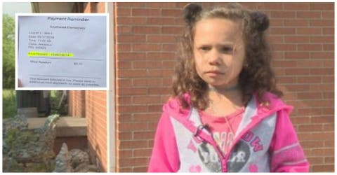 Una niña de 6 años es humillada en el colegio porque no tenía el dinero completo para almorzar