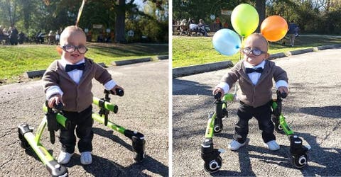 Un bebé con parálisis cerebral conquista al mundo con su tierno disfraz para Halloween