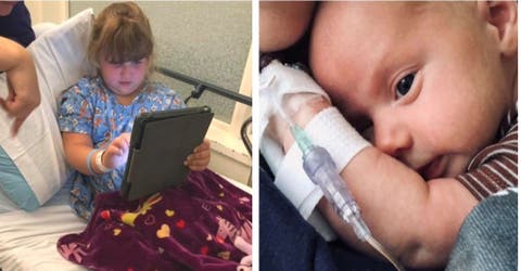 Una niña de 4 años vence el miedo para someterse a una cirugía y salvar la vida de su hermanito