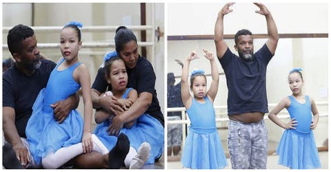 Responde a quienes lo señalan por practicar ballet junto a sus 2 hijas autistas