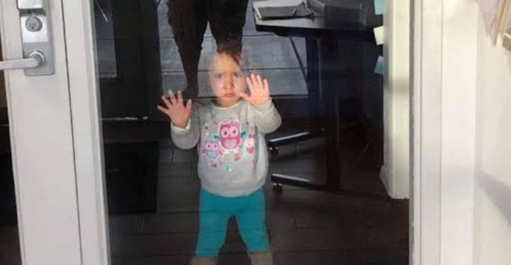 Las cámaras de seguridad graban a una niña de 2 años que dejaron olvidada en la guardería