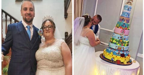 Habla la novia que mandó a hacer un insólito pastel de boda de 10 niveles que se hizo viral
