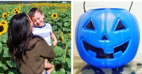 La madre de un pequeño autista explica qué hacer si un niño pide dulces con una calabaza azul