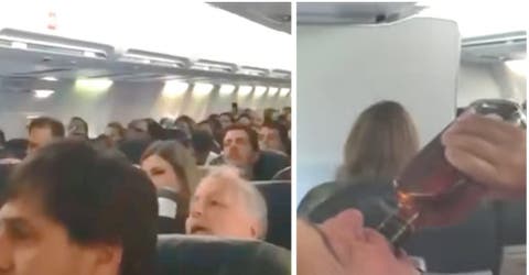 El vídeo viral de la reacción de los pasajeros al enterarse que falló un motor del avión