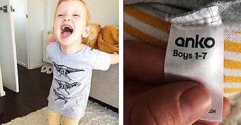 La madre de una niña de 3 años crea una gran polémica por la etiqueta de la ropa de su hija
