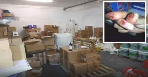 La policía encuentra un almacén ilegal con productos para uñas tóxicos y cancerígenos